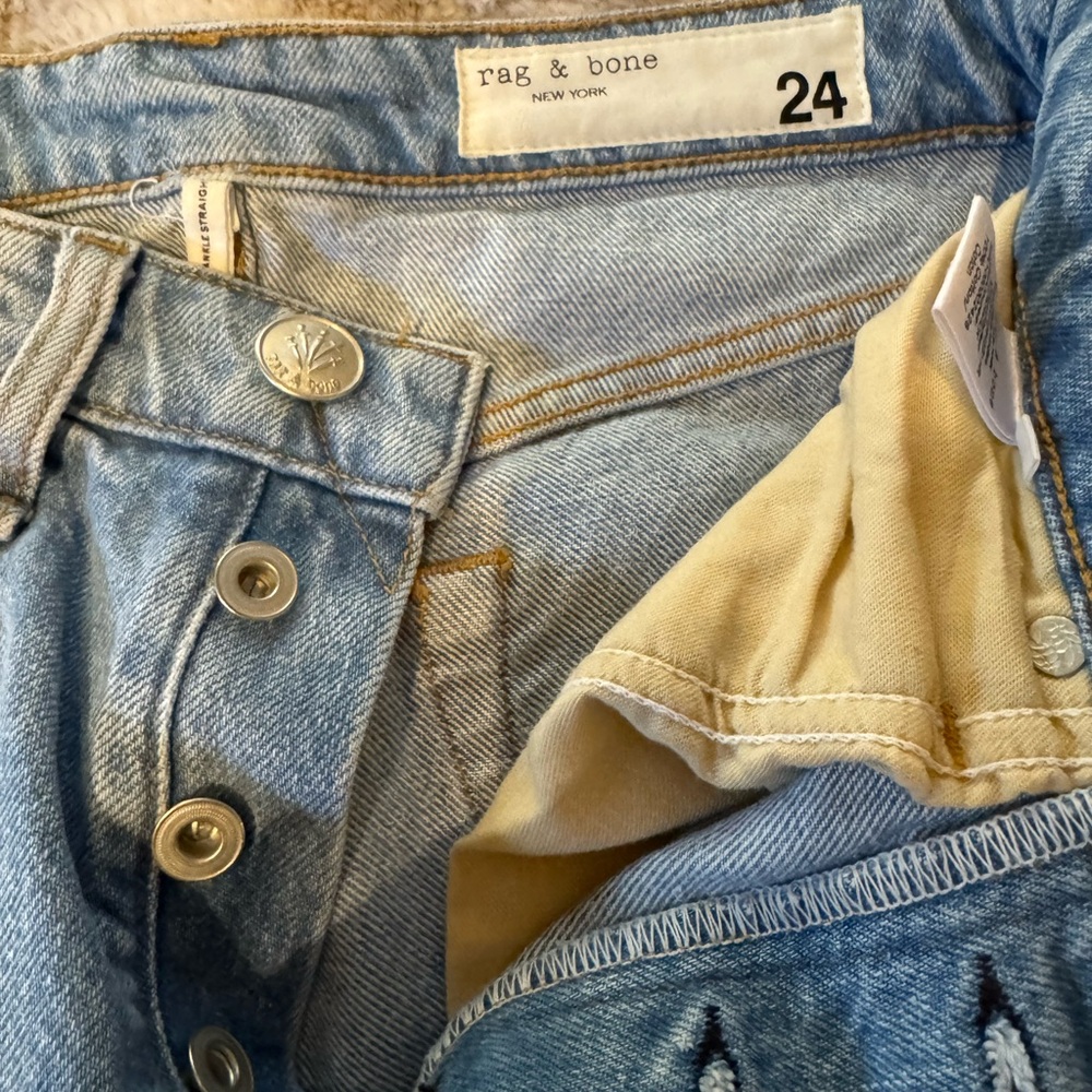 rag & bone maya high-rise ankle straight denim - Picture 4 of 4